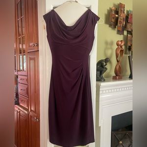 Ralph Lauren Dress Dark Purple Stretch Sheath Washable - Size 2P